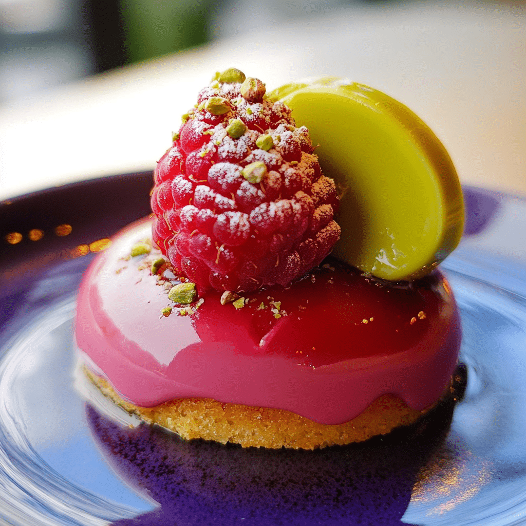 Raspberry Pistachio Entremet