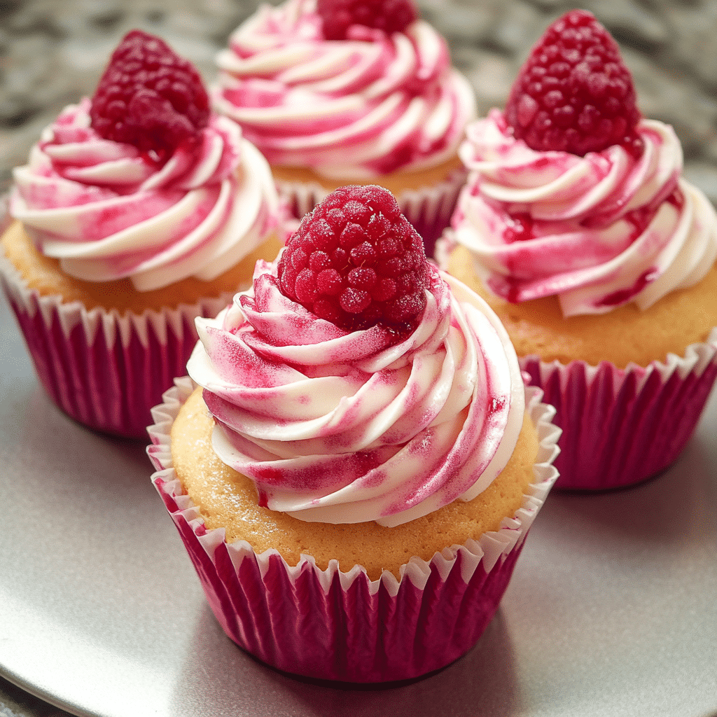 Raspberry Swirl Cupcakes