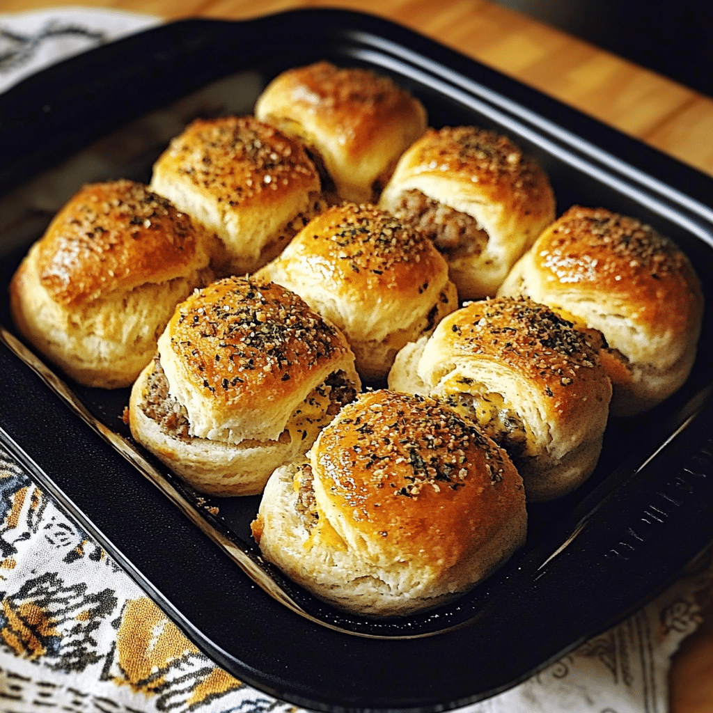 Meatball Stuffed Biscuits