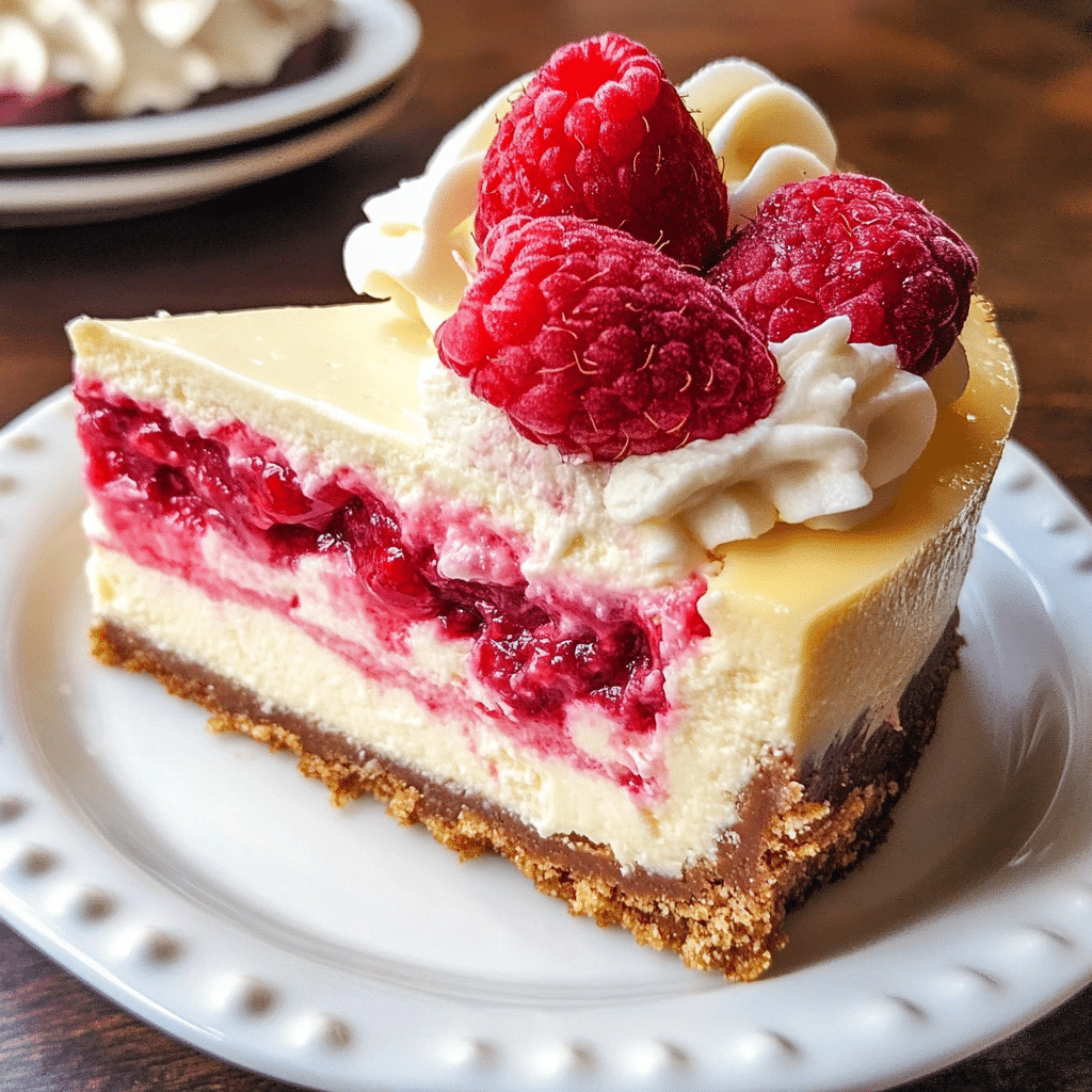 White Chocolate Raspberry Cheesecake