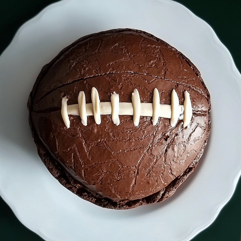 Football-Shaped Brownies
